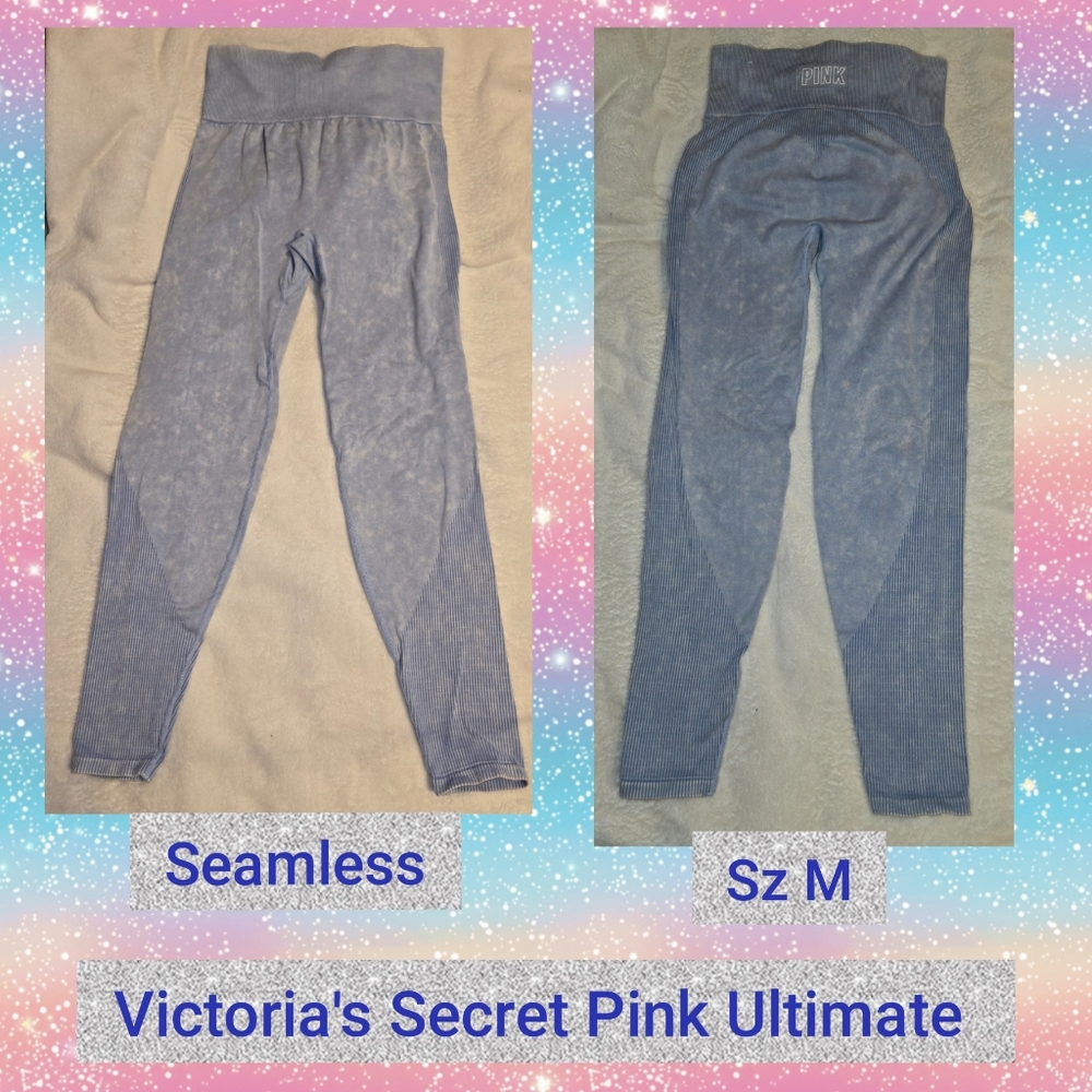 ❤️ Victoria's Secret Pink Ultimate Seamless Leggings Sz M - Picture 3 of 12